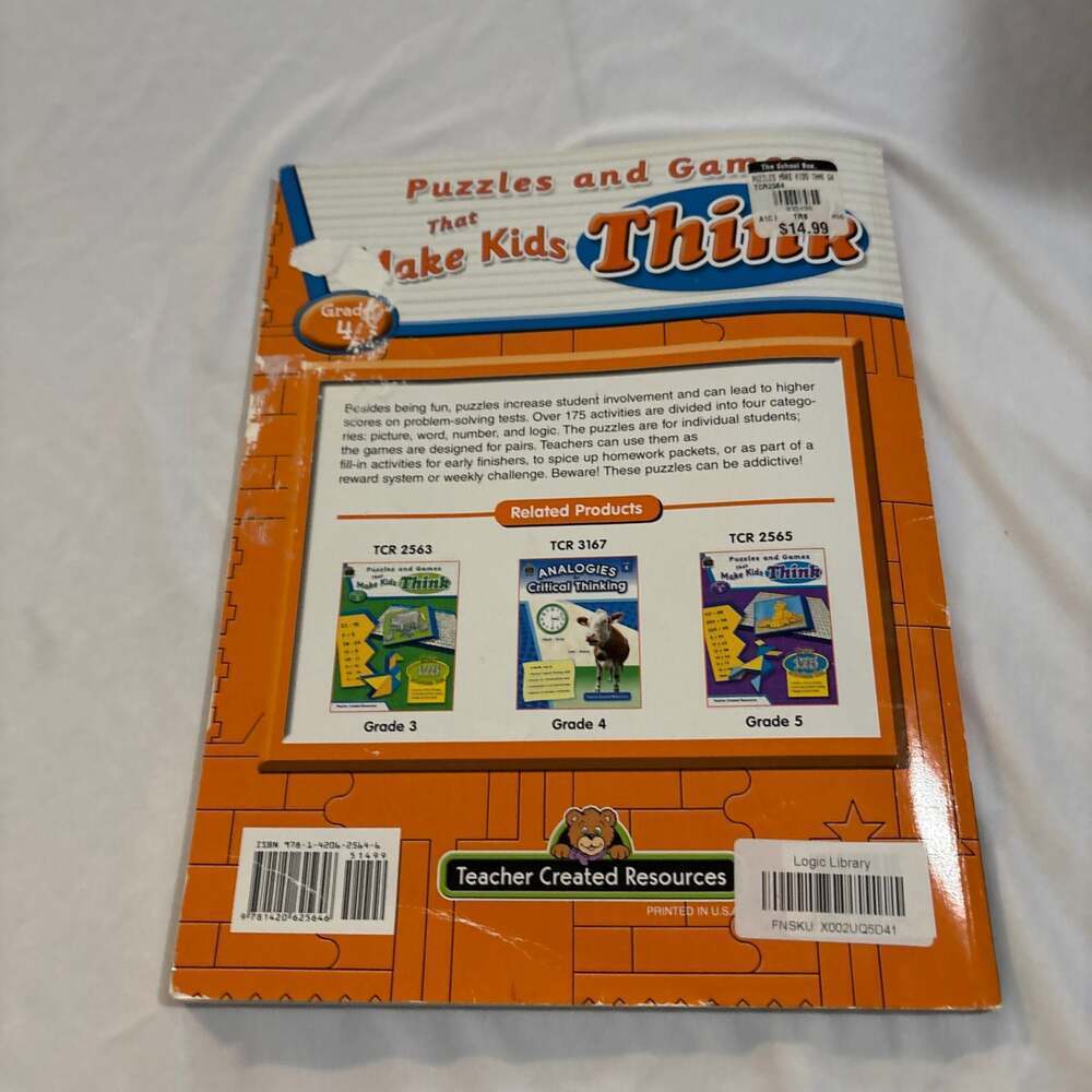 Puzzles and Games That Make Kids Think Grade 4 - Garth Sundem - Picture 2 of 2